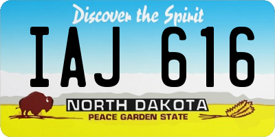 ND license plate IAJ616