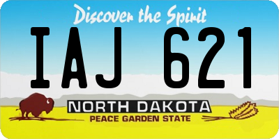 ND license plate IAJ621