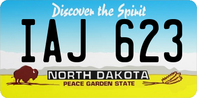 ND license plate IAJ623