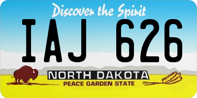 ND license plate IAJ626