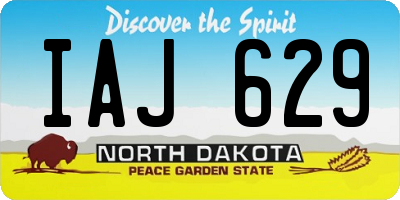 ND license plate IAJ629