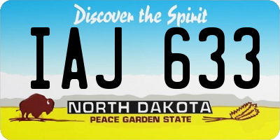 ND license plate IAJ633