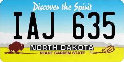 ND license plate IAJ635