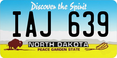 ND license plate IAJ639