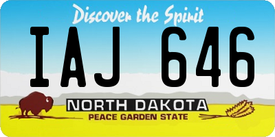ND license plate IAJ646