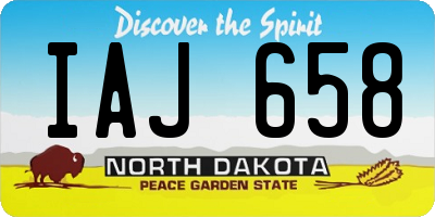 ND license plate IAJ658
