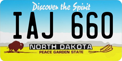 ND license plate IAJ660