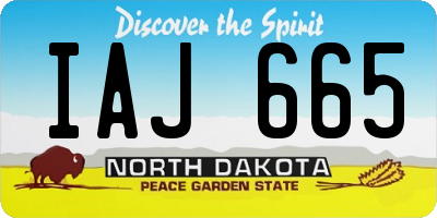 ND license plate IAJ665