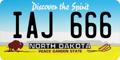 ND license plate IAJ666
