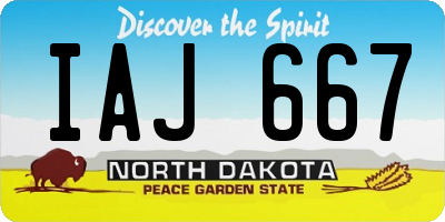 ND license plate IAJ667