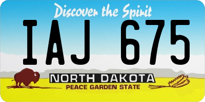 ND license plate IAJ675