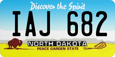 ND license plate IAJ682