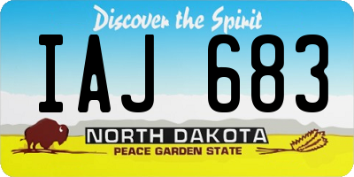 ND license plate IAJ683