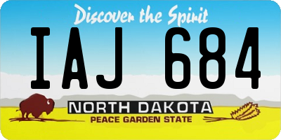 ND license plate IAJ684