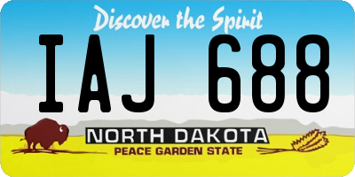 ND license plate IAJ688