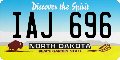 ND license plate IAJ696