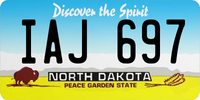 ND license plate IAJ697