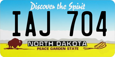 ND license plate IAJ704