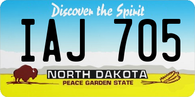 ND license plate IAJ705