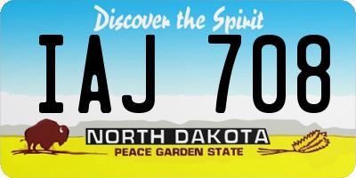 ND license plate IAJ708