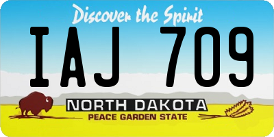 ND license plate IAJ709