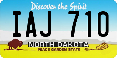 ND license plate IAJ710