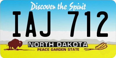 ND license plate IAJ712