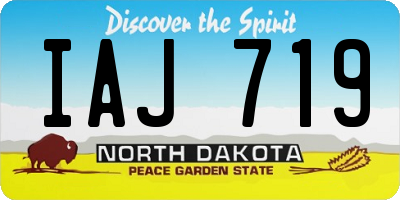 ND license plate IAJ719