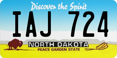 ND license plate IAJ724
