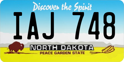 ND license plate IAJ748
