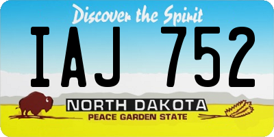 ND license plate IAJ752