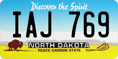 ND license plate IAJ769