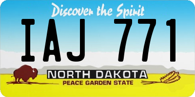 ND license plate IAJ771
