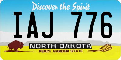 ND license plate IAJ776