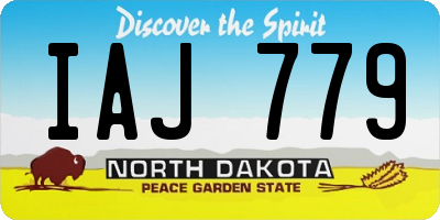 ND license plate IAJ779