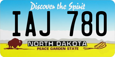 ND license plate IAJ780