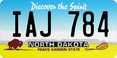 ND license plate IAJ784