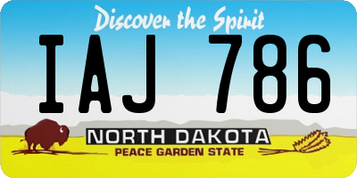 ND license plate IAJ786