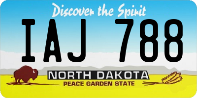 ND license plate IAJ788
