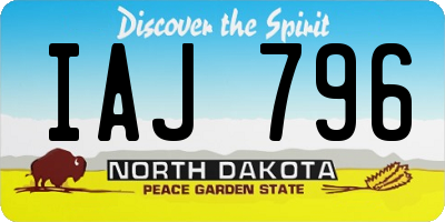 ND license plate IAJ796