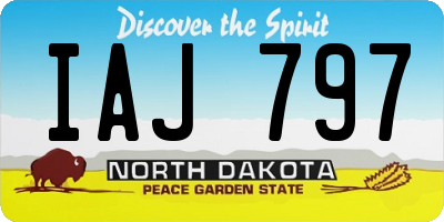 ND license plate IAJ797