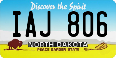ND license plate IAJ806