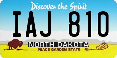 ND license plate IAJ810