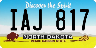 ND license plate IAJ817