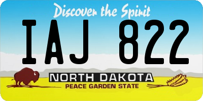 ND license plate IAJ822