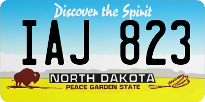 ND license plate IAJ823