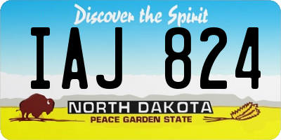 ND license plate IAJ824