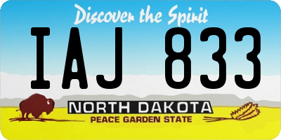 ND license plate IAJ833
