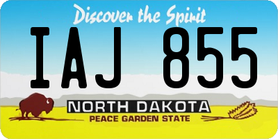 ND license plate IAJ855
