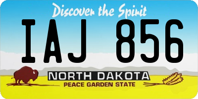 ND license plate IAJ856